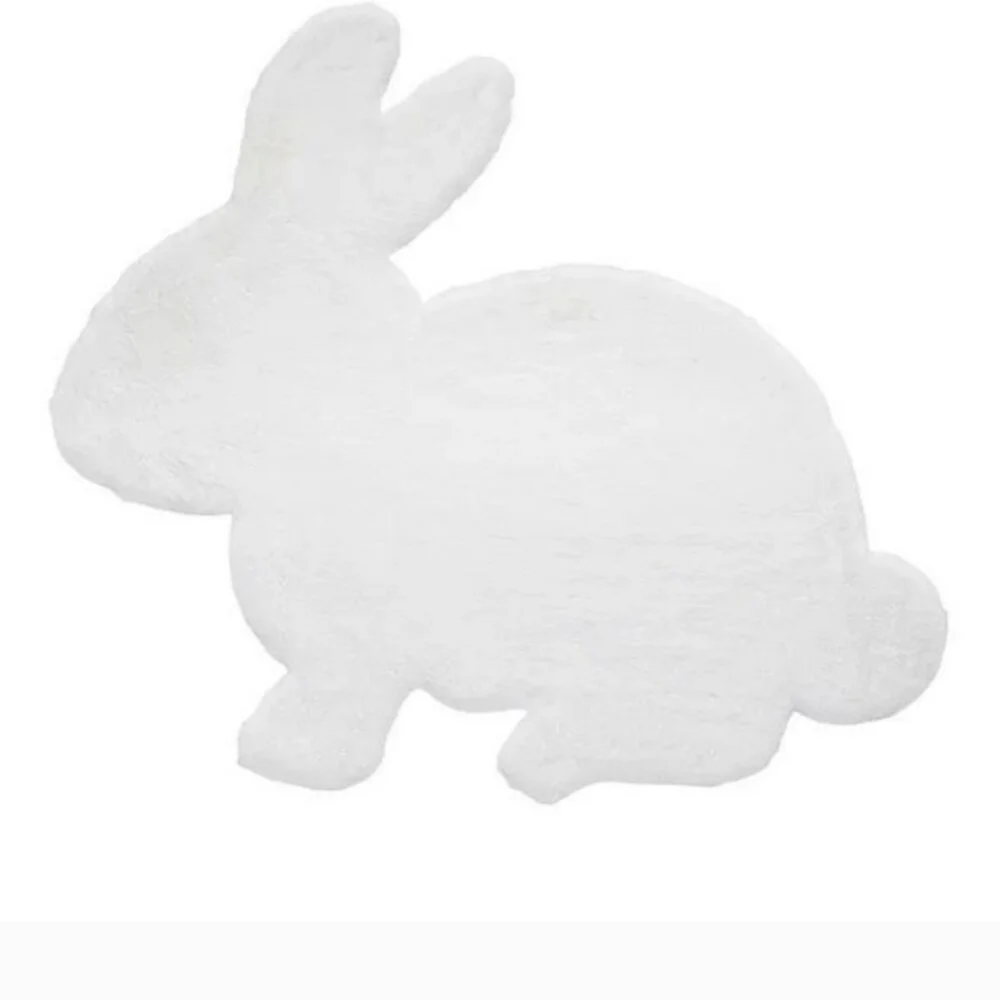 Mon Chateau Faux Fur Shaped Rug, bunny,  nwt